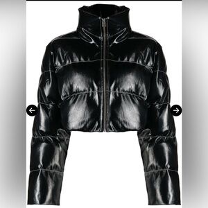 Staud Ace Cropped Funnel Neck Puffer Jacket